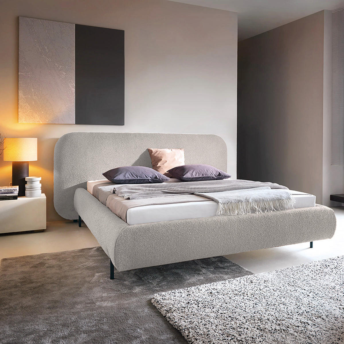 BOXSPRING POSTEĽ 160/200 Tobias Svetlo šedá - sivá, drevo (160/200cm) - Petits-meubles