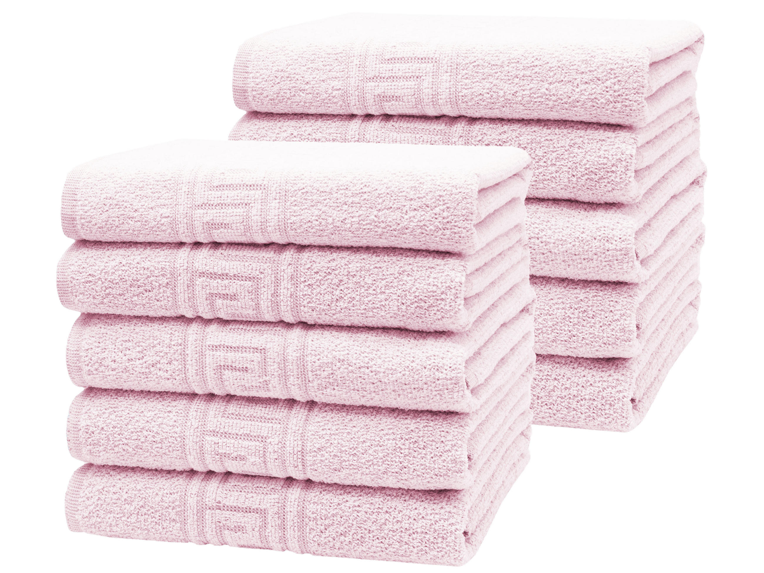 HANDTÜCHER, 10er-Set, 50x100 cm, 70% Baumwolle, 30% Polyester, Rosa - Rosa, Textil (50/100cm) - Zollner