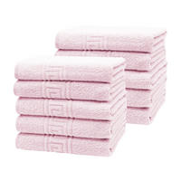 HANDTÜCHER, 10er-Set, 50x100 cm, 70% Baumwolle, 30% Polyester, Rosa - Rosa, Textil (50/100cm) - Zollner