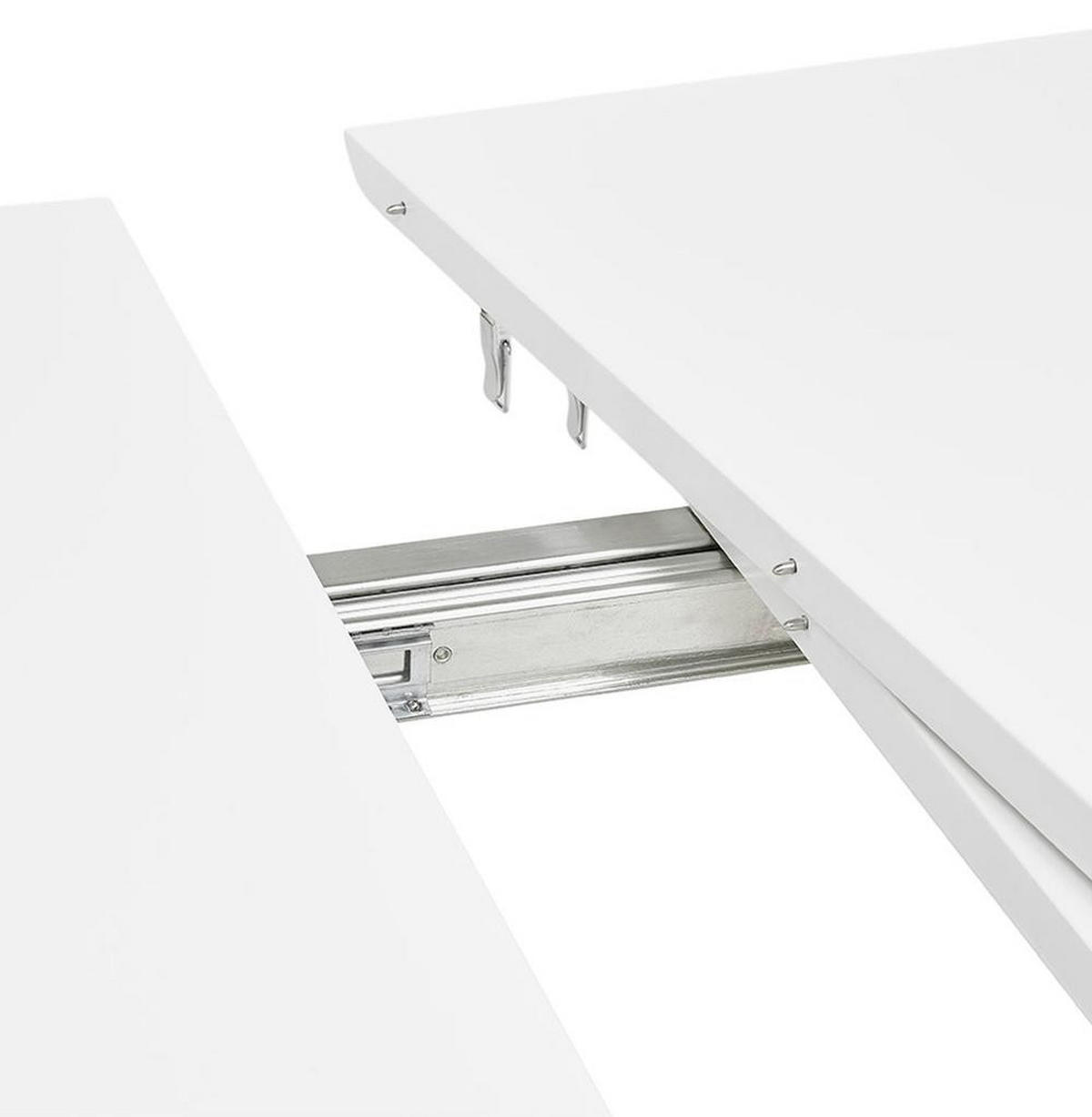 ESSTISCH – Rund ausziehbar Weiß 120–220 cm für 8 Personen - Weiß, Holz/Metall (120/120/73cm) - KADIMA DESIGN
