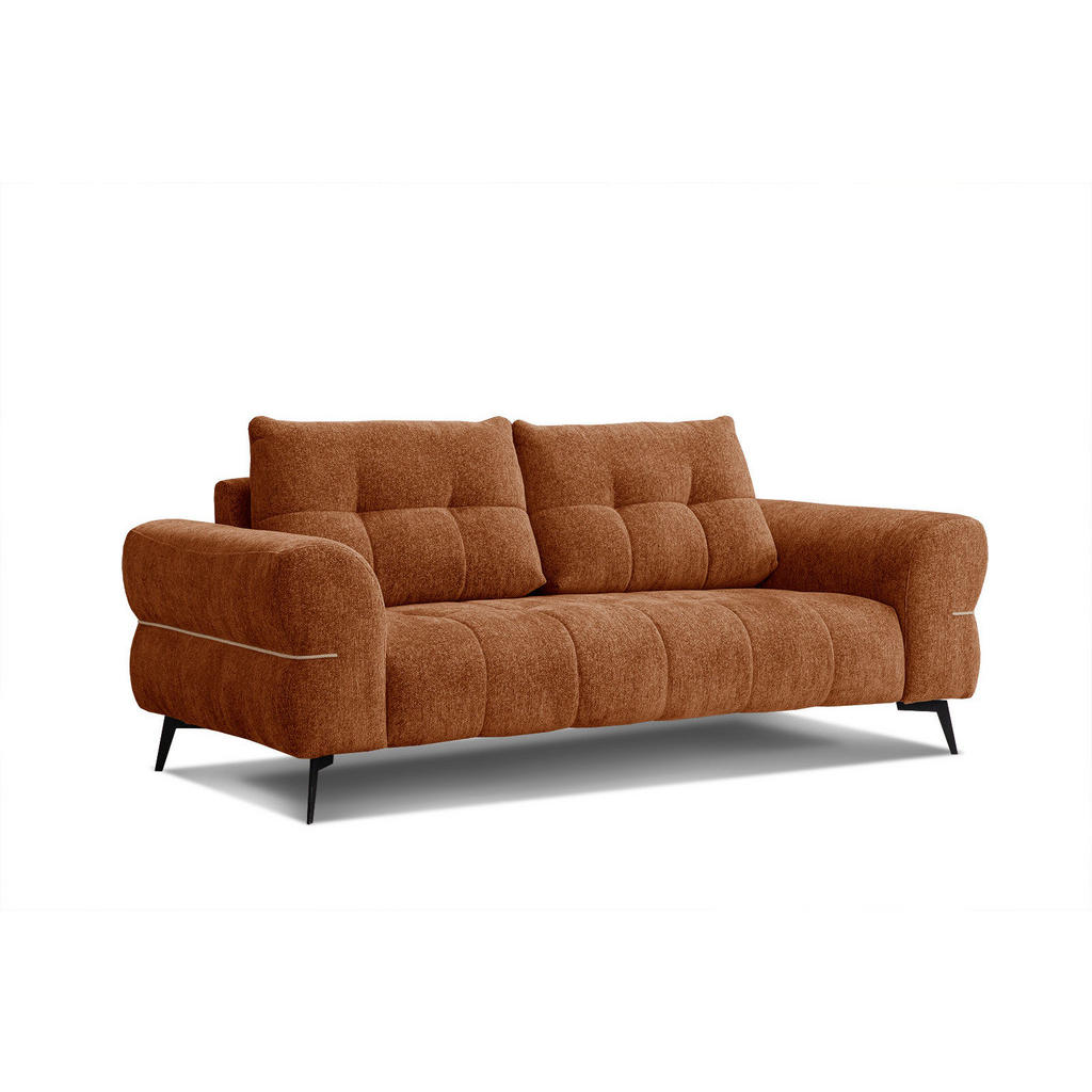 Thumbnail - Courtois Laville Sofa, Dunkelorange, Textil, Rechteckig, 176x88x99 cm, Wohnzimmer, Sofas & Couches, Sofas, 3-Sitzer Sofa...