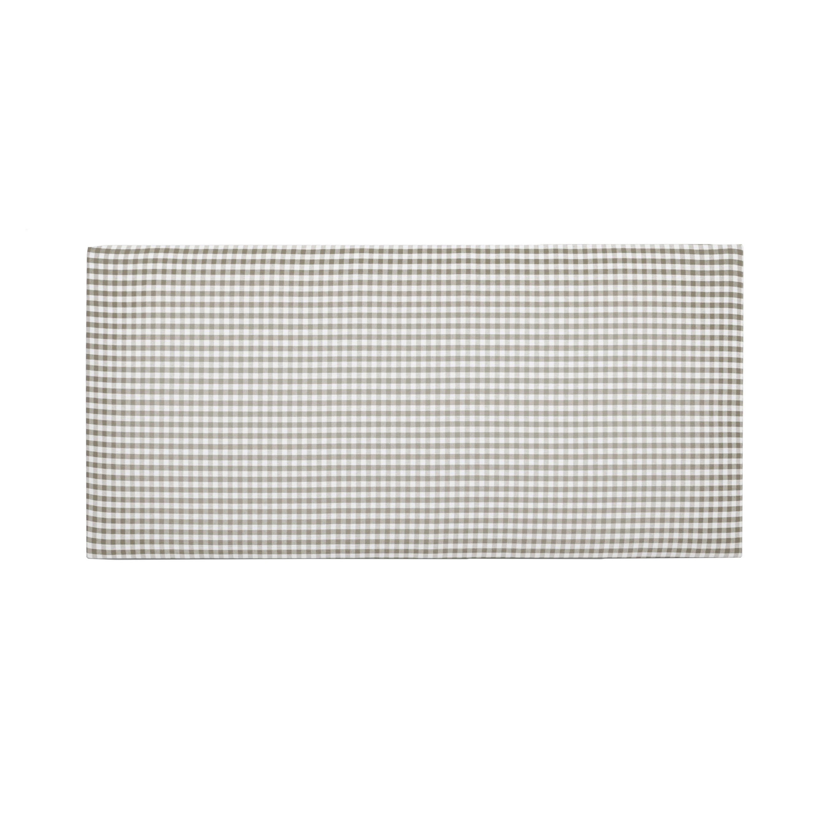 KOPFTEIL für Kinderbett mit grauem Vichy-Stoff bezogen, 110/52cm MARINA - Grau, Textil (3/52/110cm) - RNT By Really Nice Things