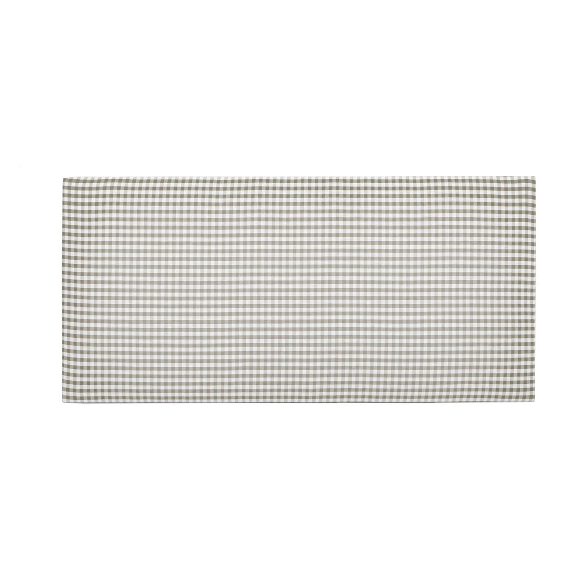 KOPFTEIL für Kinderbett mit grauem Vichy-Stoff bezogen, 110/52cm MARINA - Grau, Textil (3/52/110cm) - RNT By Really Nice Things