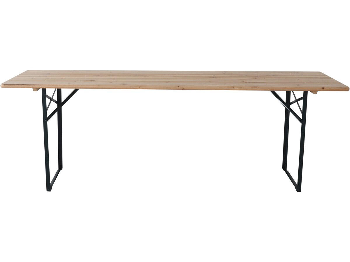 BIERTISCHGARNITUR Lisbonne 218 klappbar Braun - Braun, Holz/Metall - Habitat Garten