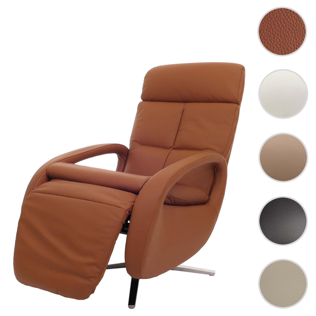 RELAXSESSEL Braun - Braun, Leder (70/109/147cm) - MCW