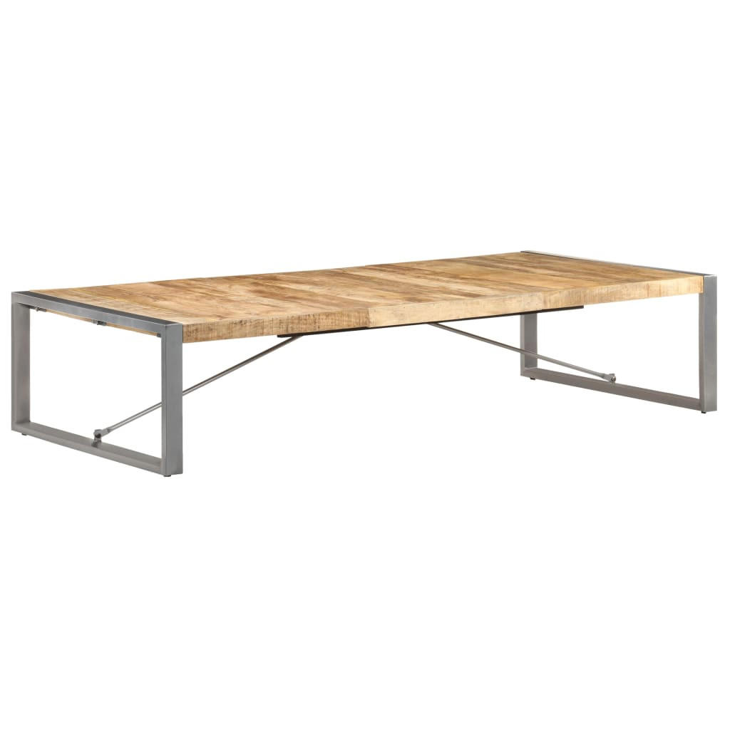COUCHTISCH 180x90x40 cm Raues Mangoholz - Braun, Holz (90/180/40cm) - furnicato