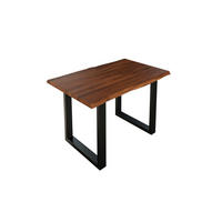 ESSTISCH LAUREN - Nussbaumfarben/Walnussfarben, Holz/Metall (80/140/77cm) - SAM
