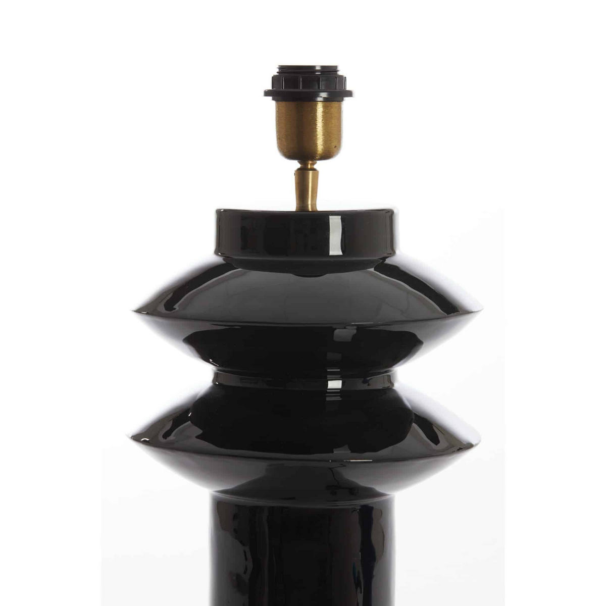 LAMPENFUSS Petch Schwarz 22/22/40 cm - Schwarz, Metall (22/22/40cm) - Light & Living