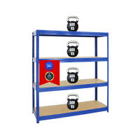 SCHWERLASTREGAL Dino 180x160x60 cm Fachlast 600 kg Blau - Blau, Metall (160/180/60cm) - PROREGAL