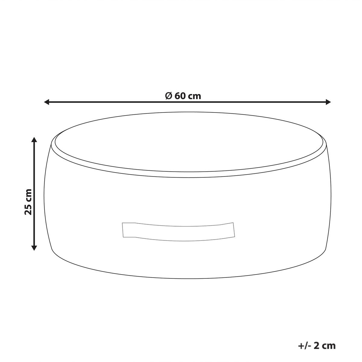 POUF Hellbraun Yulle - Hellbraun, Textil (60/25/60cm) - Beliani