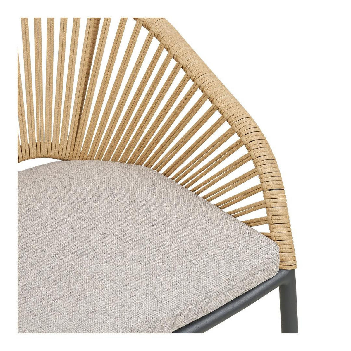 GARTENSTUHL, Noomi, Stühle Sandfarben, Metall / Polyester, 64 x 58 x 77 cm - Sandfarben, Metall (64/77/58cm) - ebuy24