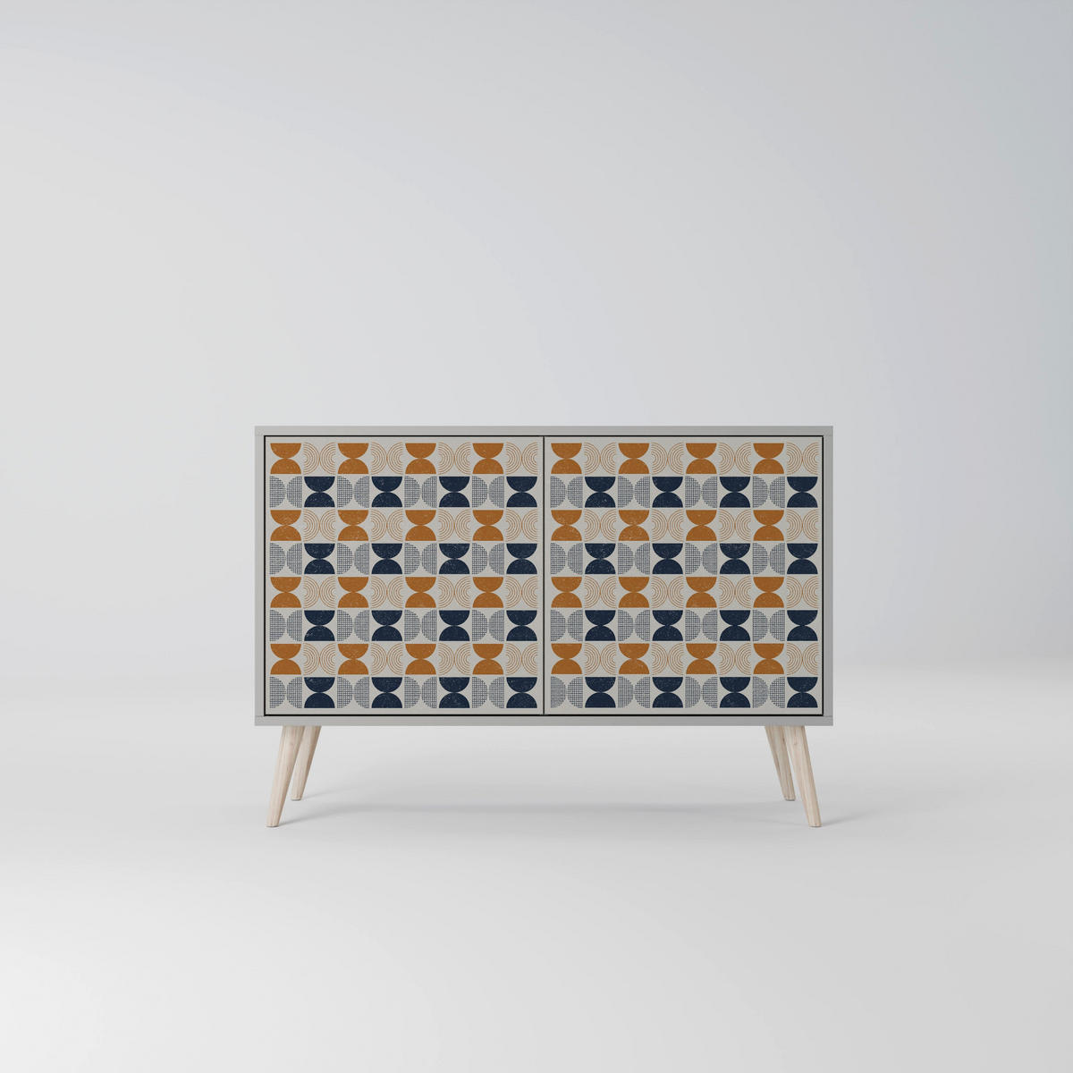 SIDEBOARD REFLECTION RANGE, Eicheneffekt, 111x42x77,5 cm, 2 Türen - Eichefarben/Buchefarben, Holzwerkstoff/Buchenholz (111/77.5/42cm) - SpaceRebels