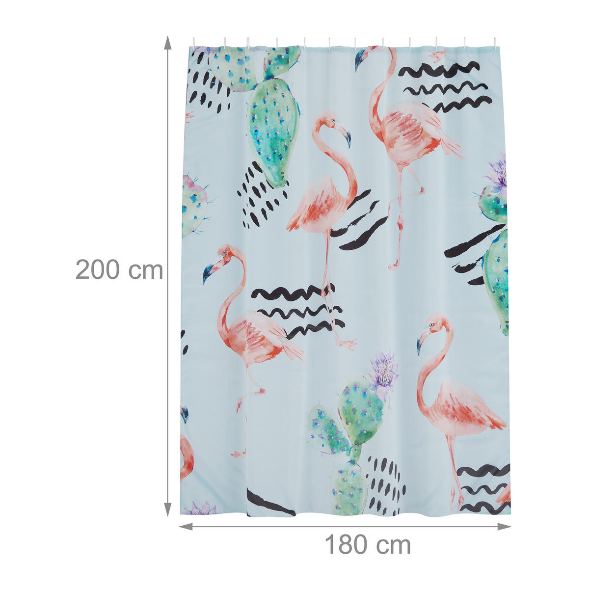 DUSCHVORHANG - Multicolor, Textil (180/0.1cm) - Relaxdays