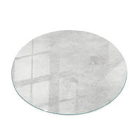 TISCHPLATTE Ø60 cm Betonoptik mit Rissen Rund - Braun/Grau, Glas (60/60/0.4cm) - TULUP