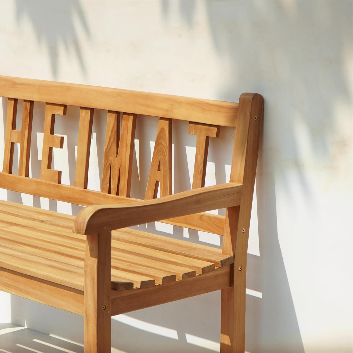 GARTENBANK Osmar 2-Sitzer Terrassenbank - Braun, Holz (64/89/120cm) - DELUKE