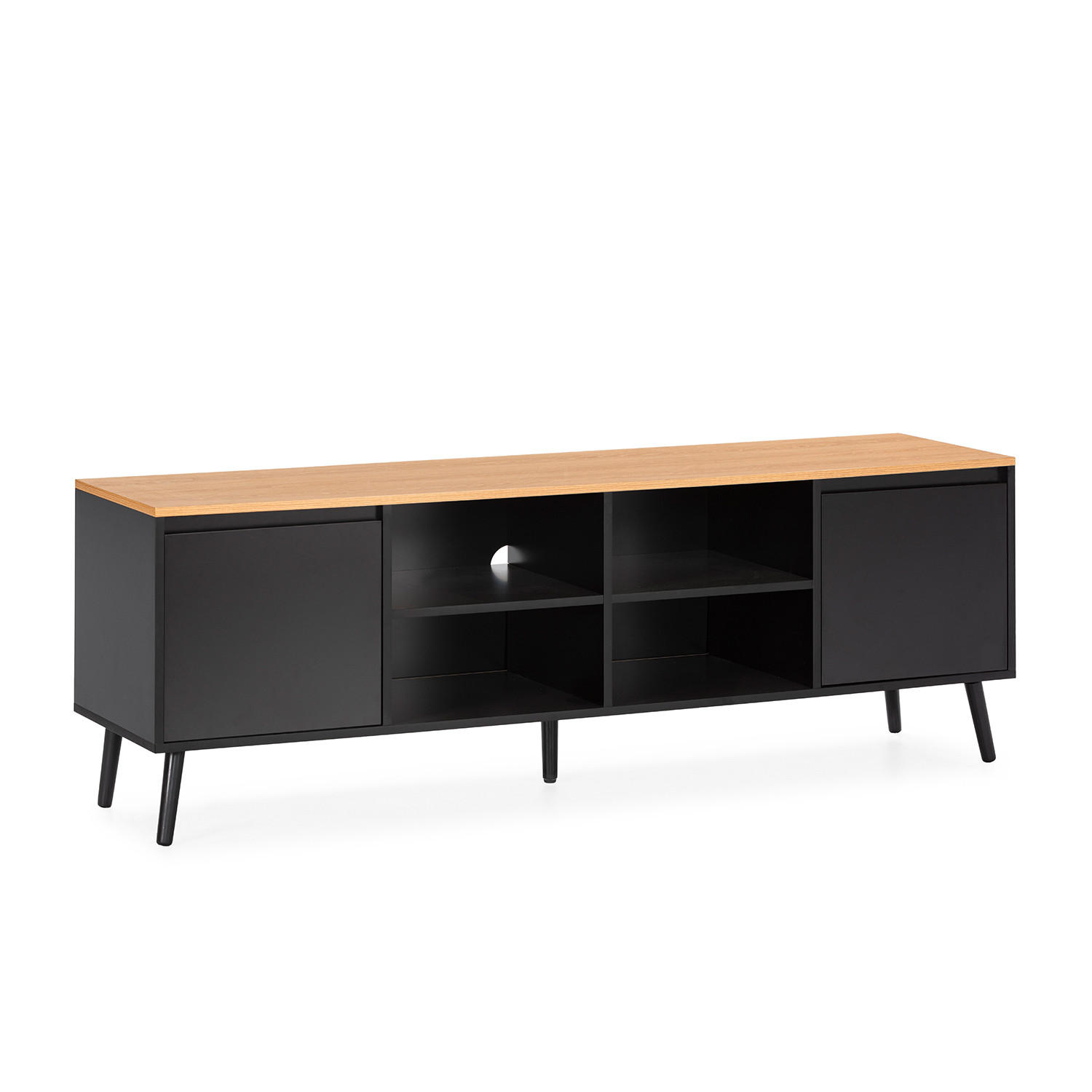 COMODA TV Desi cu 2 usi, culoare neagra