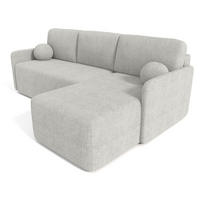 ECKSOFA Grau BLUMEN Boucle Rechts - Grau, Textil (212/142cm) - Sepro Meble