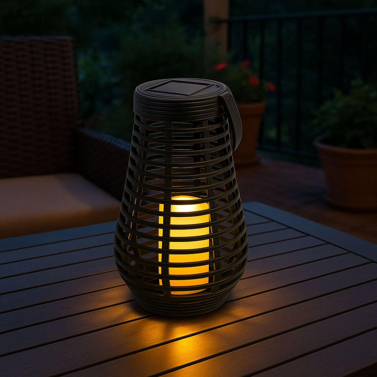 LED AUSSENLEUCHTE Solarlampe Schwarz - Schwarz, Kunststoff (18/18/26cm)