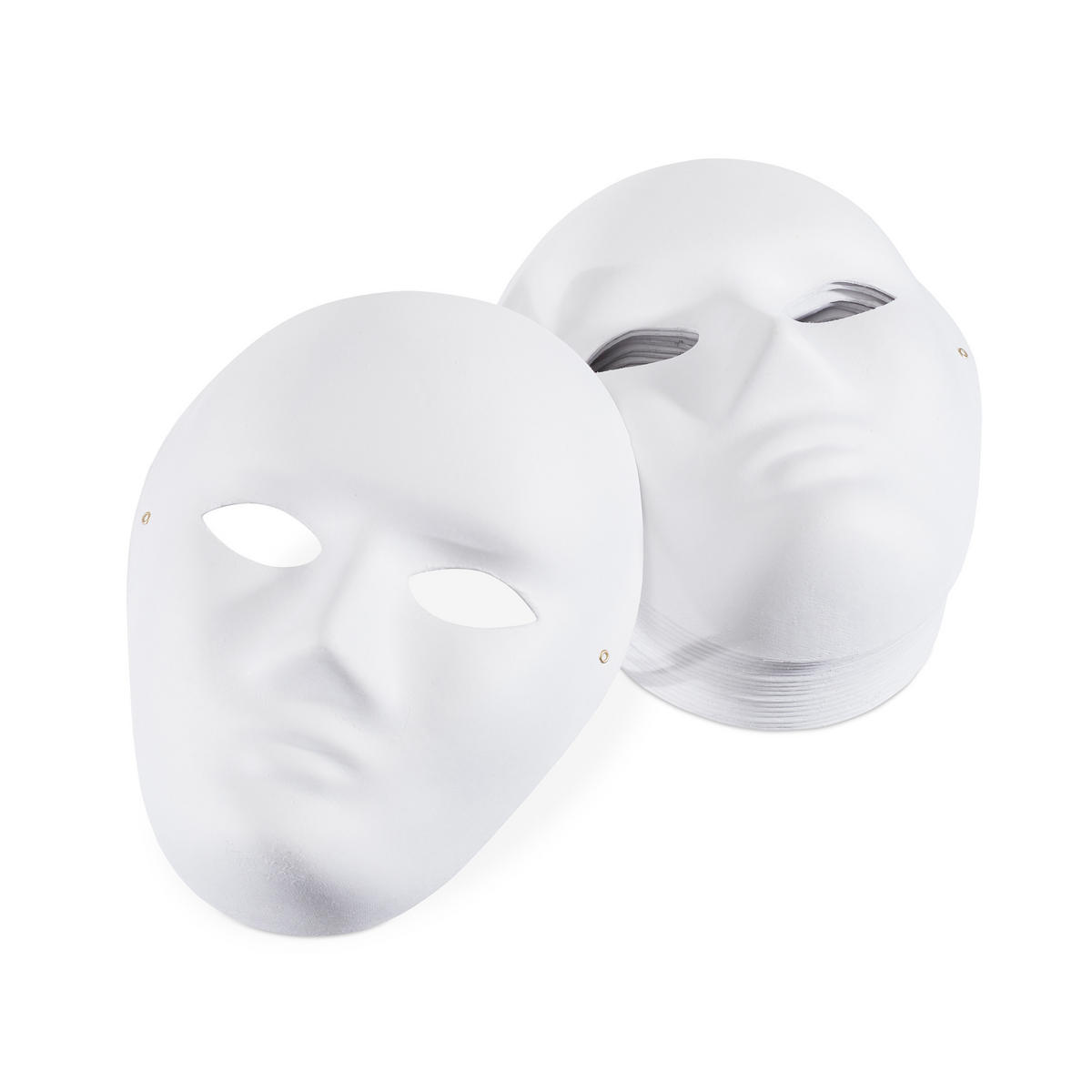 MASKE 20er-Set - Weiß, Wellpappe (18.5/24/8cm) - Relaxdays