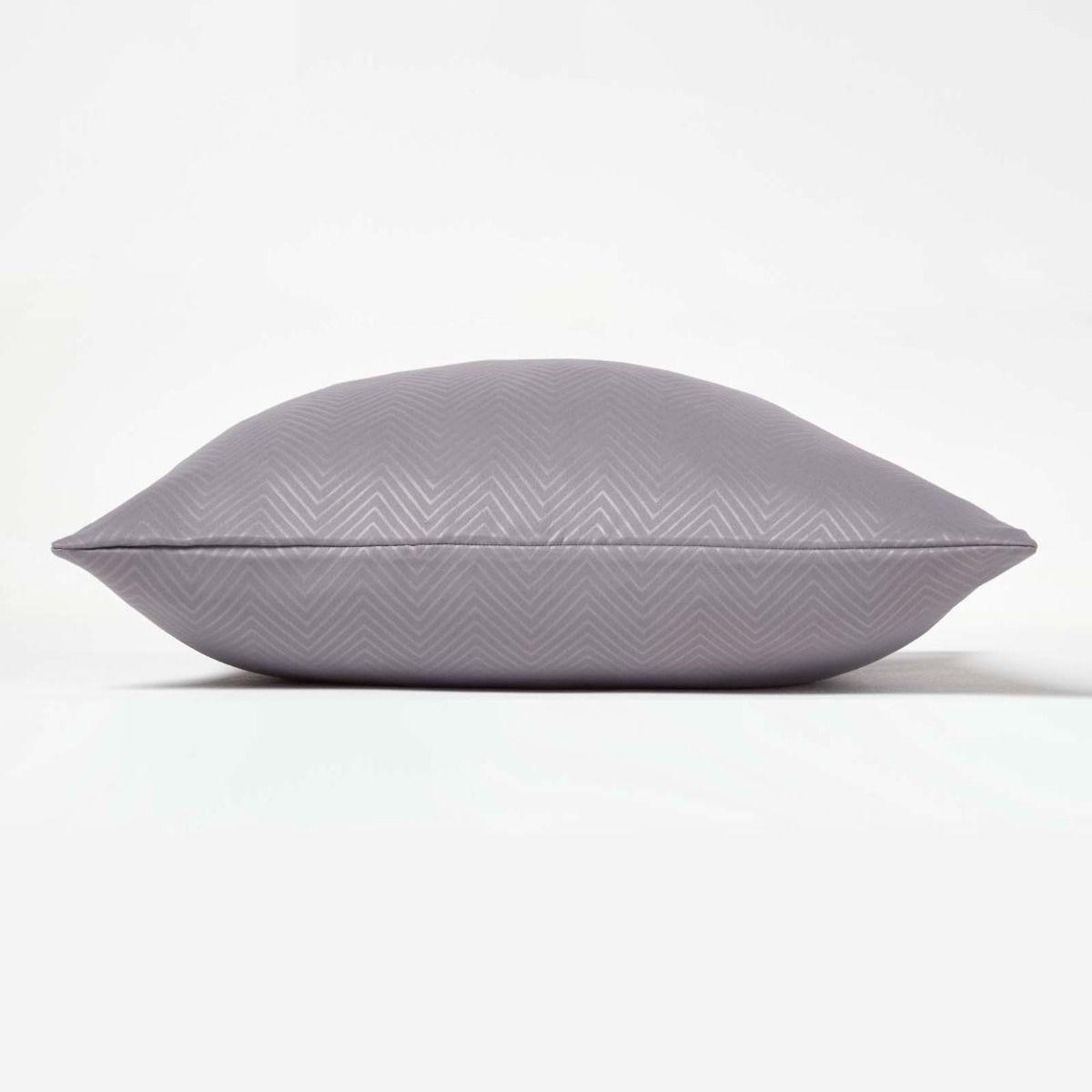 KISSENHÜLLE Fischgrät-Muster 45/45 cm - Grau, Textil (45/45cm) - Homescapes