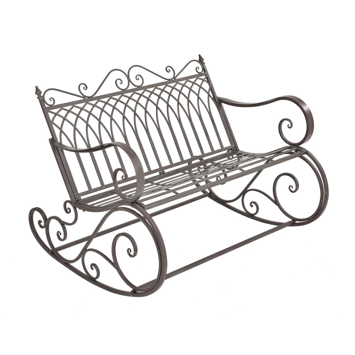 SCHAUKELBANK Greenough - Grün, Metall (113/85/95cm) - [en.casa]