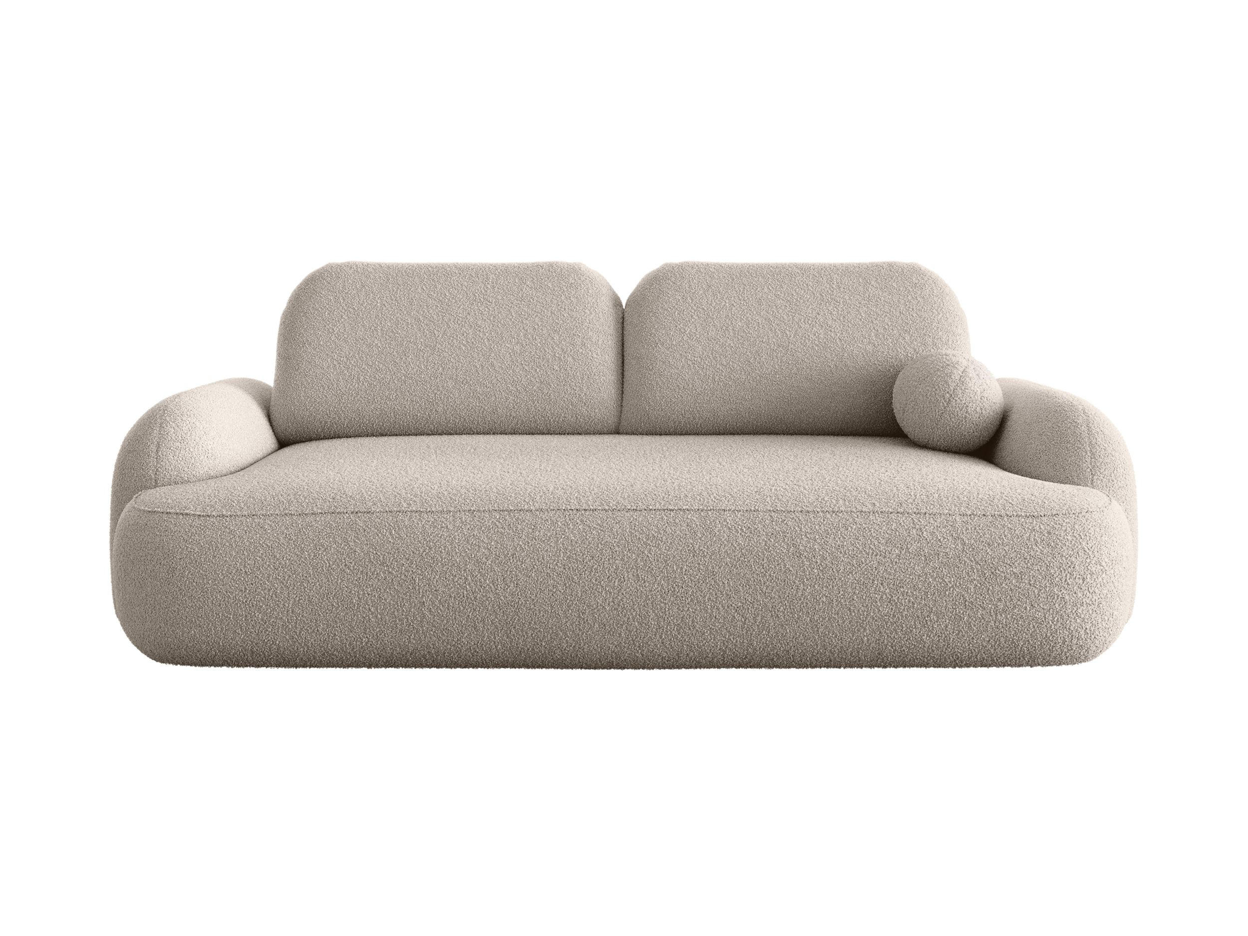 SOFA MOLLY mit Schlaffunktion TERRA FROTTE 03 mit Stauraum - Beige, Textil (121/94/255cm) - Bedante