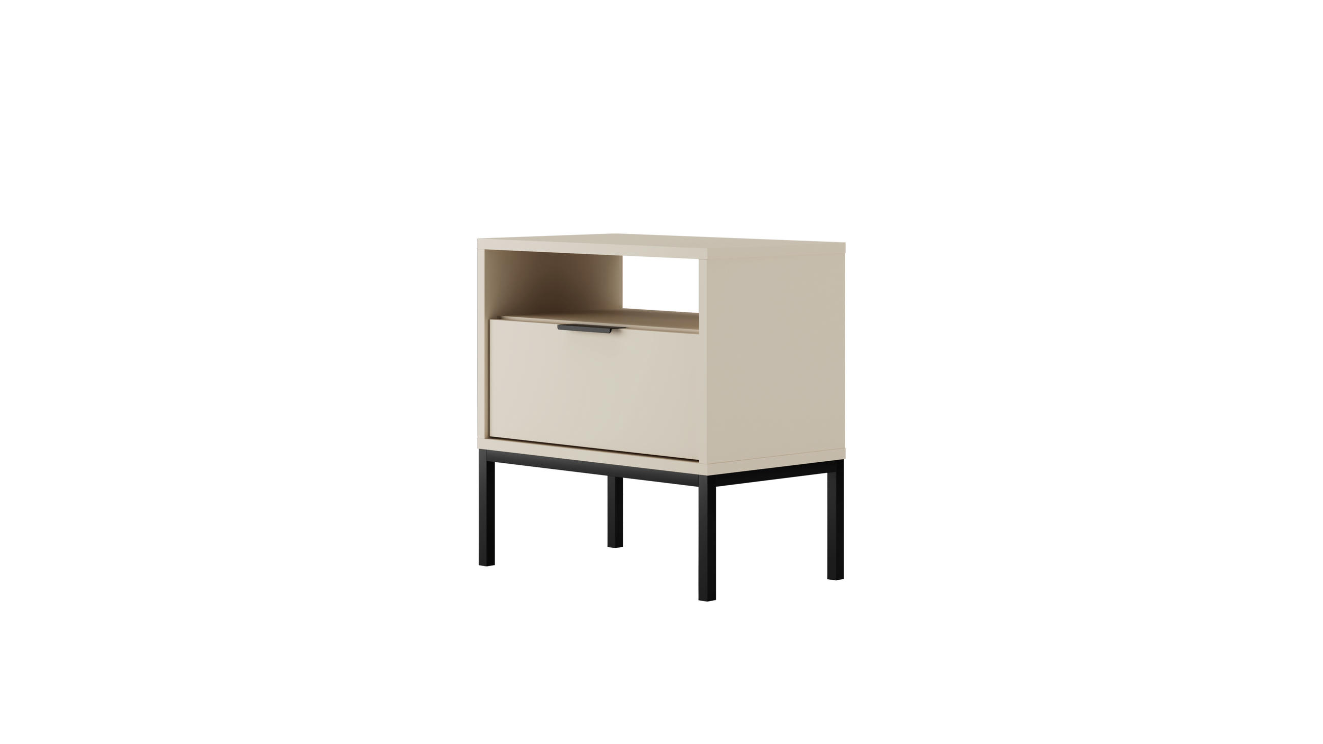 NACHTSCHRANK Austin 33/56,4/55 cm - Beige/Schwarz, Holzwerkstoff (33/56/55cm) - Kocot Kids