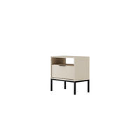 NACHTSCHRANK Austin 33/56,4/55 cm - Beige/Schwarz, Holzwerkstoff (33/56/55cm) - Kocot Kids