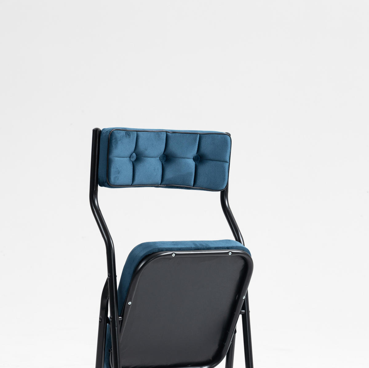 KLAPPSTÜHLE gepolstert 2er-Set Stahl Blau - Blau, Metall (47/80/46cm) - Meubliv