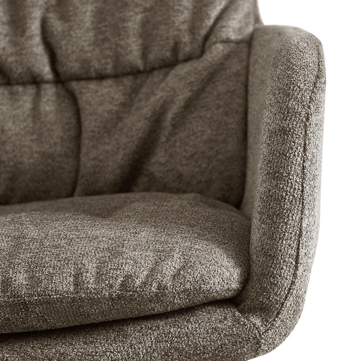 ARMLEHNSTUHL CAZAR Cappuccino - Cappuccino, Textil/Metall (57/90/68cm) - B&D Home