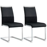 ESSZIMMERSTUHL 2er-Set ergonomisch Metall Schwarz - Schwarz, Metall (42/95/48cm) - Meubliv