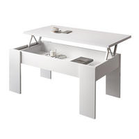 AUSZIEHBARER Couchtisch APERTO, Weiß / Weiß - Weiß, Holzwerkstoff (100/45/50cm) - Lookway