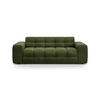 SOFA Kendal aus Samt armeegrün 3 Sitzplätze - Olivgrün, Textil (103/79/222cm) - Micadoni