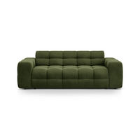 SOFA Kendal aus Samt armeegrün 3 Sitzplätze - Olivgrün, Textil (103/79/222cm) - Micadoni