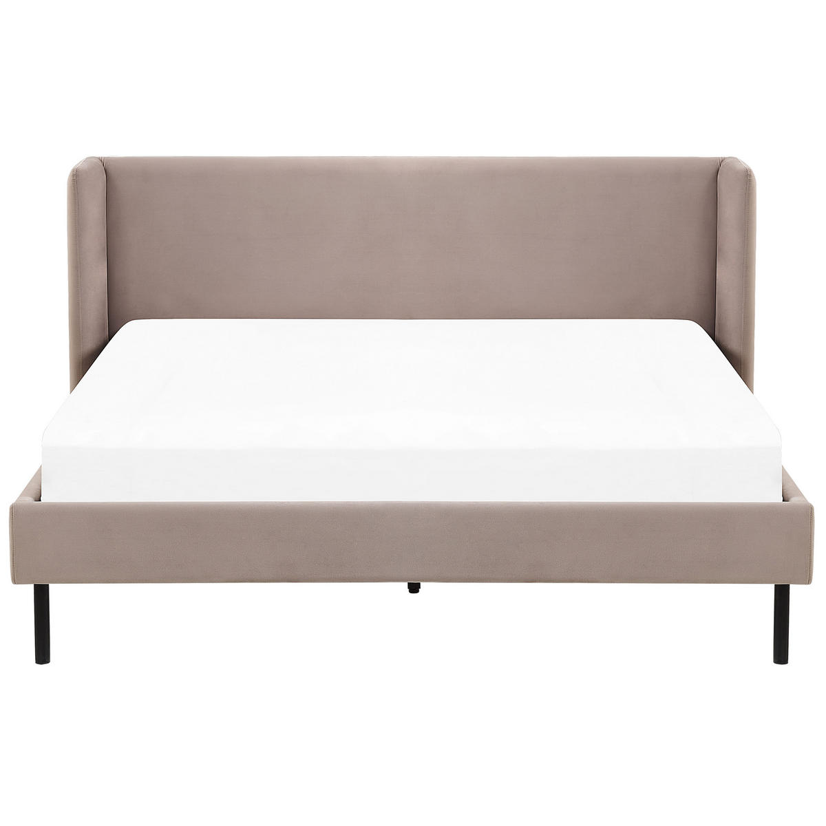 POLSTERBETT 160/200 cm Taupe Arette - Taupe, Textil (160/200cm) - Beliani