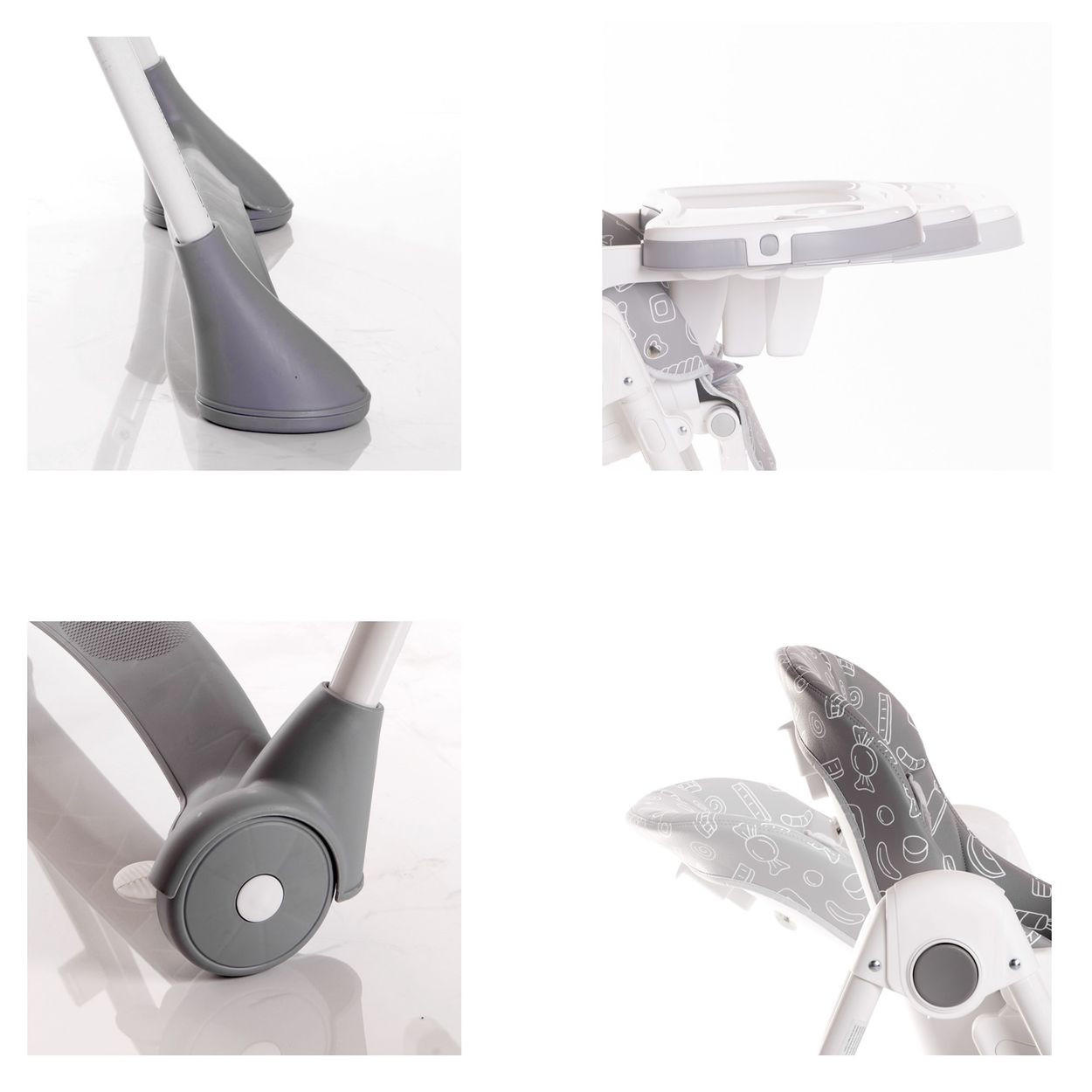 Thumbnail - Lorelli Hochstuhl, Grau, Metall, 57x104x85 cm, Babymöbel, Hochstühle & Zubehör, Hochstühle