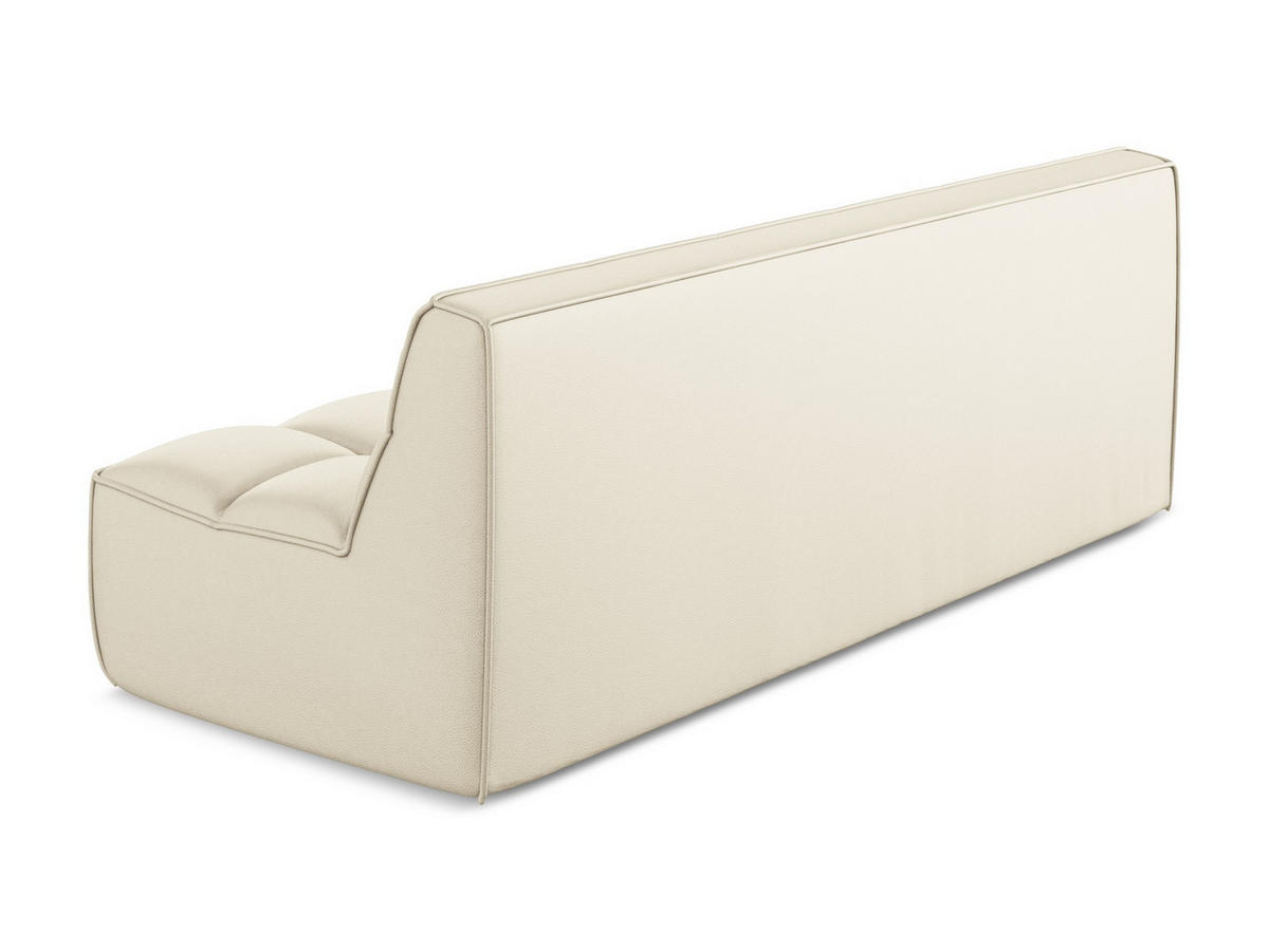 3-SITZER SOFA Kunstleder Beige - Beige/Creme, Leder/Kunststoff (210/75/93cm) - Makamii