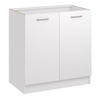 KÜCHENUNTERSCHRANK D80 2D weiss matt - Weiß, Holzwerkstoff (80/82/44cm) - roe furniture