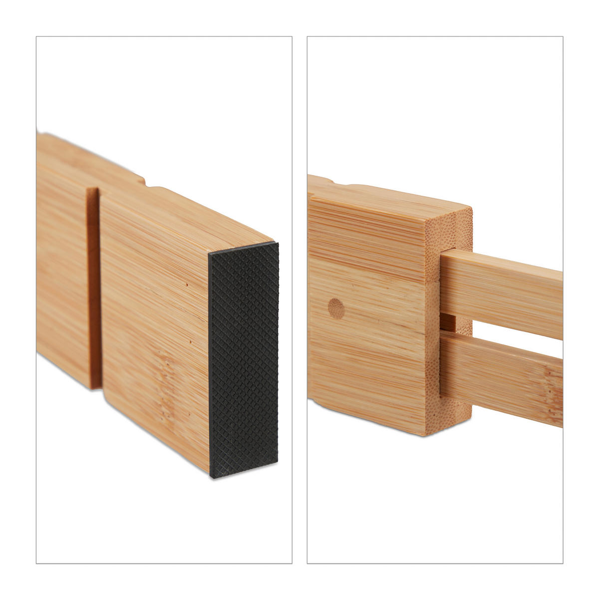 18-tlg.SCHUBLADENTRENNER-SET - Hellbraun, Holz (57/6/1.5cm) - Relaxdays