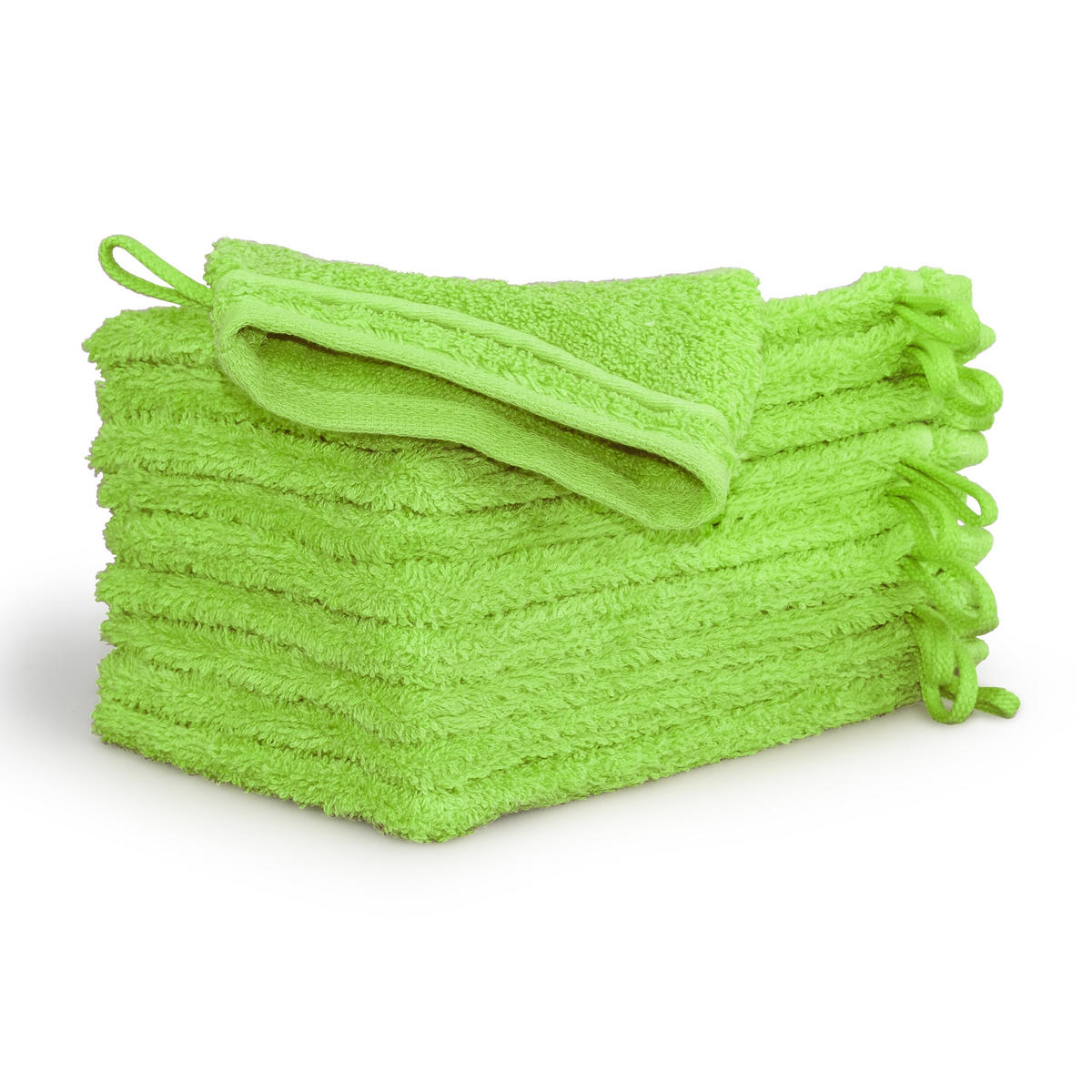WASCHHANDSCHUHSET NEW CLASSIC 10-TLG - Grün, Textil (15/20cm) - MÖVE