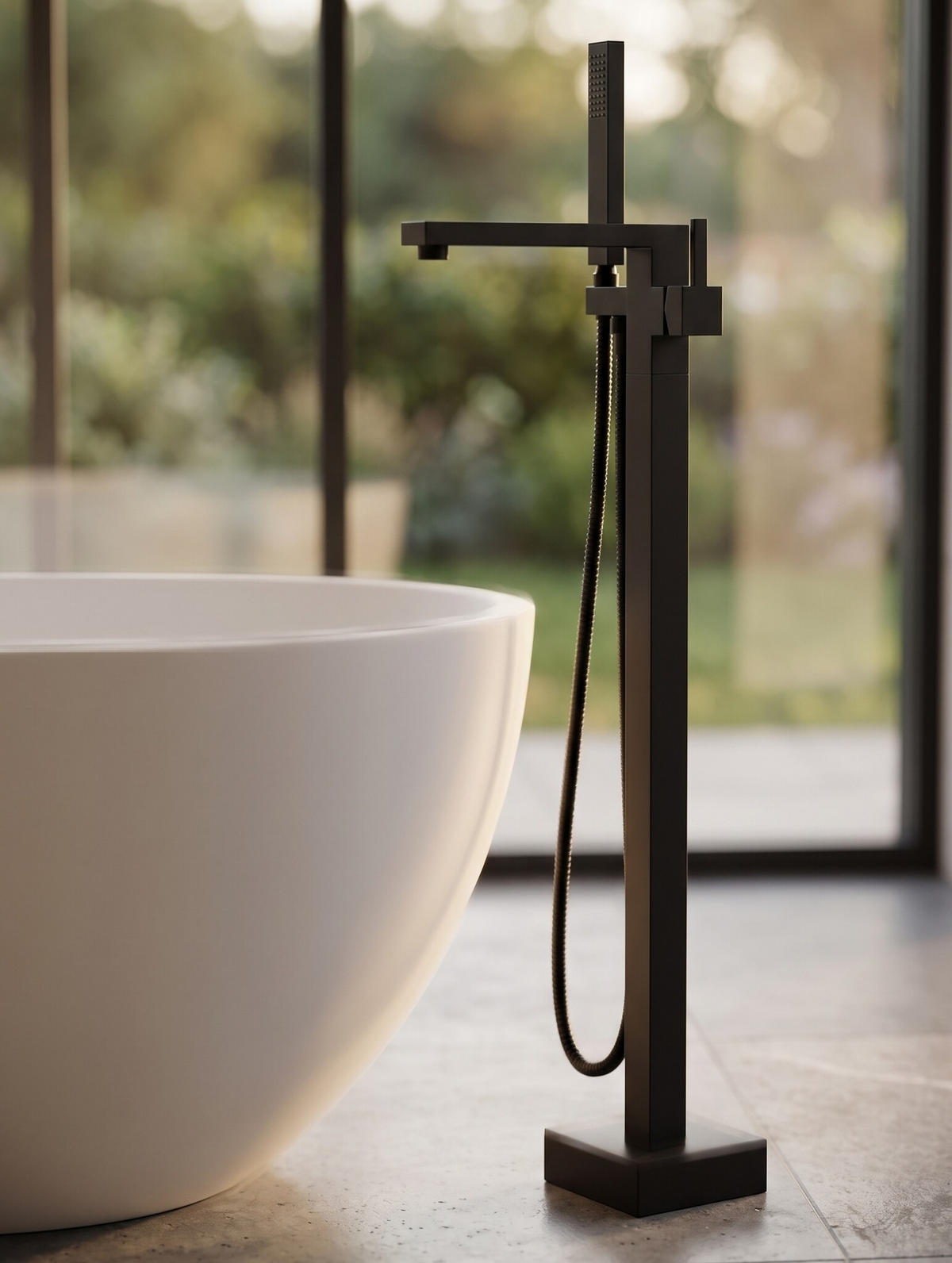 VANOVÁ BATERIE Atlas volně stojící matná černá - černá, kov (17/108/23cm) - Badplaats