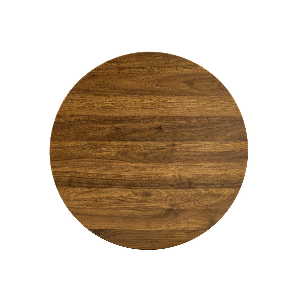 BEISTELLTISCH 60/60/72 cm goldfarben/walnuss aus MDF und Metall mit runder Tischplatte - Goldfarben, Holzwerkstoff (60/60/72cm) - OKWISH