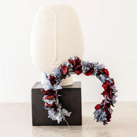 HAARREIF Trockenblumen Hortensie blau rot - bordeaux - Bordeaux, Naturmaterialien (15cm) - Lykke & You