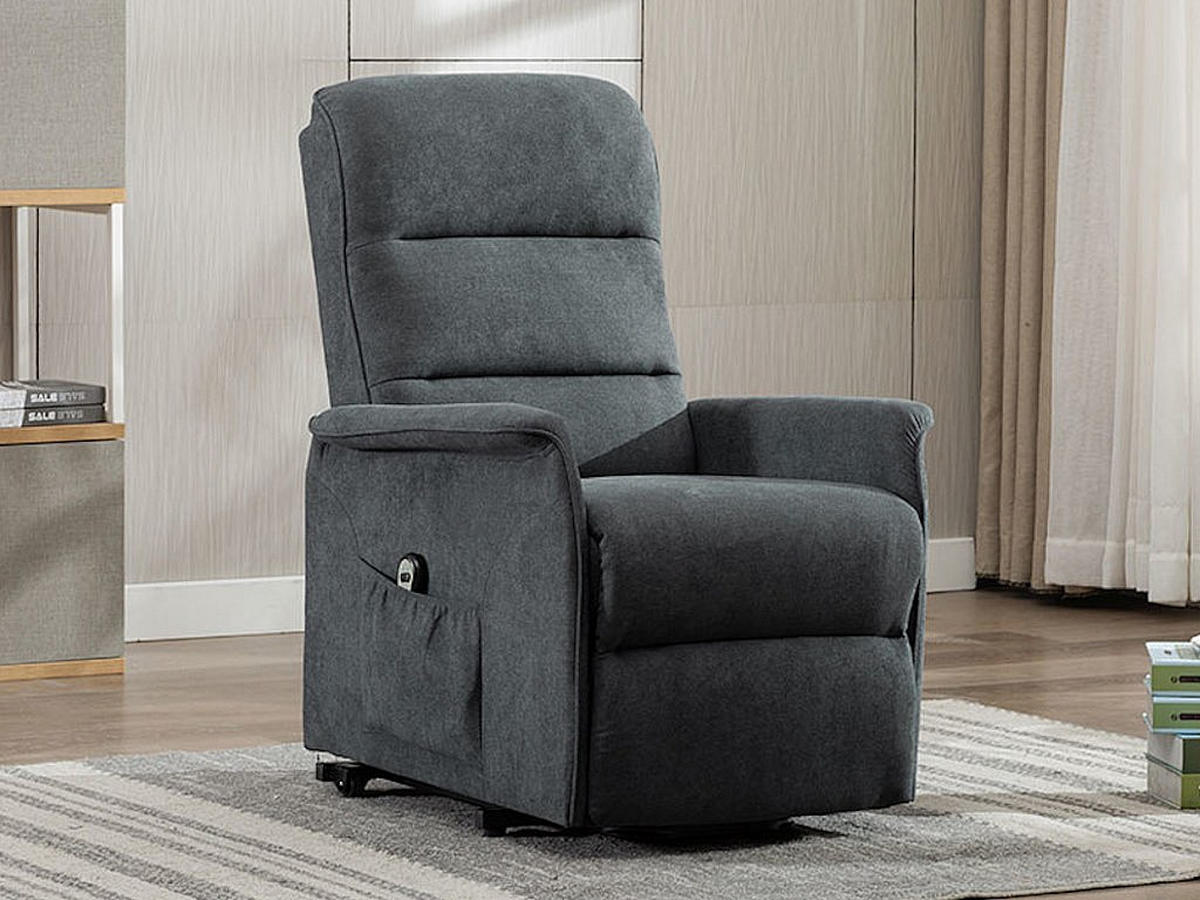 RELAXSESSEL Fernsehsessel elektrisch - Stoff - Anthrazit - CAPUCINE - Anthrazit, Textil (73/100/94cm) - Vente-Unique