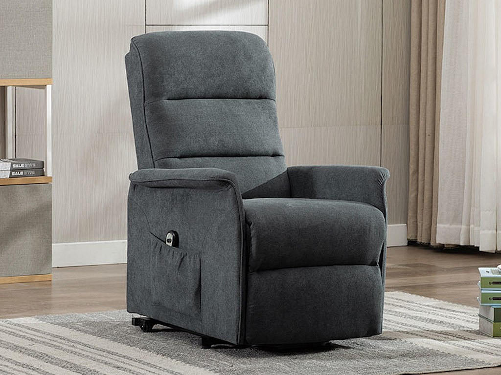 Thumbnail - Vente-Unique Relaxsessel, Anthrazit, Textil, Uni, 1-Sitzer, 73x100x94 cm, Wohnzimmer, Sessel, Relaxsessel