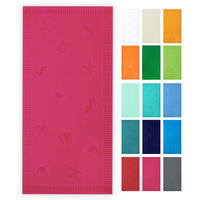 STRANDTUCH, 100x200 cm, 100% Baumwolle, Rot - Pink, Textil (100/200cm) - Zollner