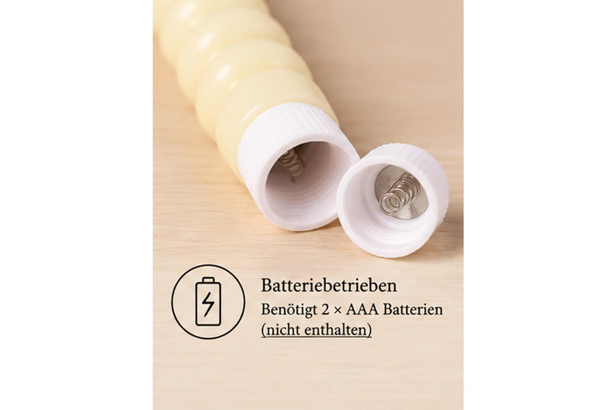 LED-KERZENSET Ø2,2x22 cm, Creme - Creme, Naturmaterialien (2.2/2.2/22cm) - dasmöbelwerk