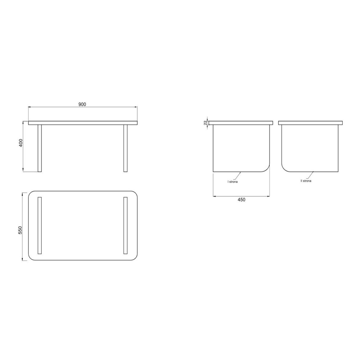 COUCHTISCH 2ER-SET Usalo Holzoptik Eiche 140x90 / 90x55 cm - Eichefarben/Beige, Holzwerkstoff (90/140/40cm) - Selsey