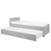 TAGESBETT 80/200cm Hellgrau Marmande - Hellgrau, Textil (80/200cm) - Beliani