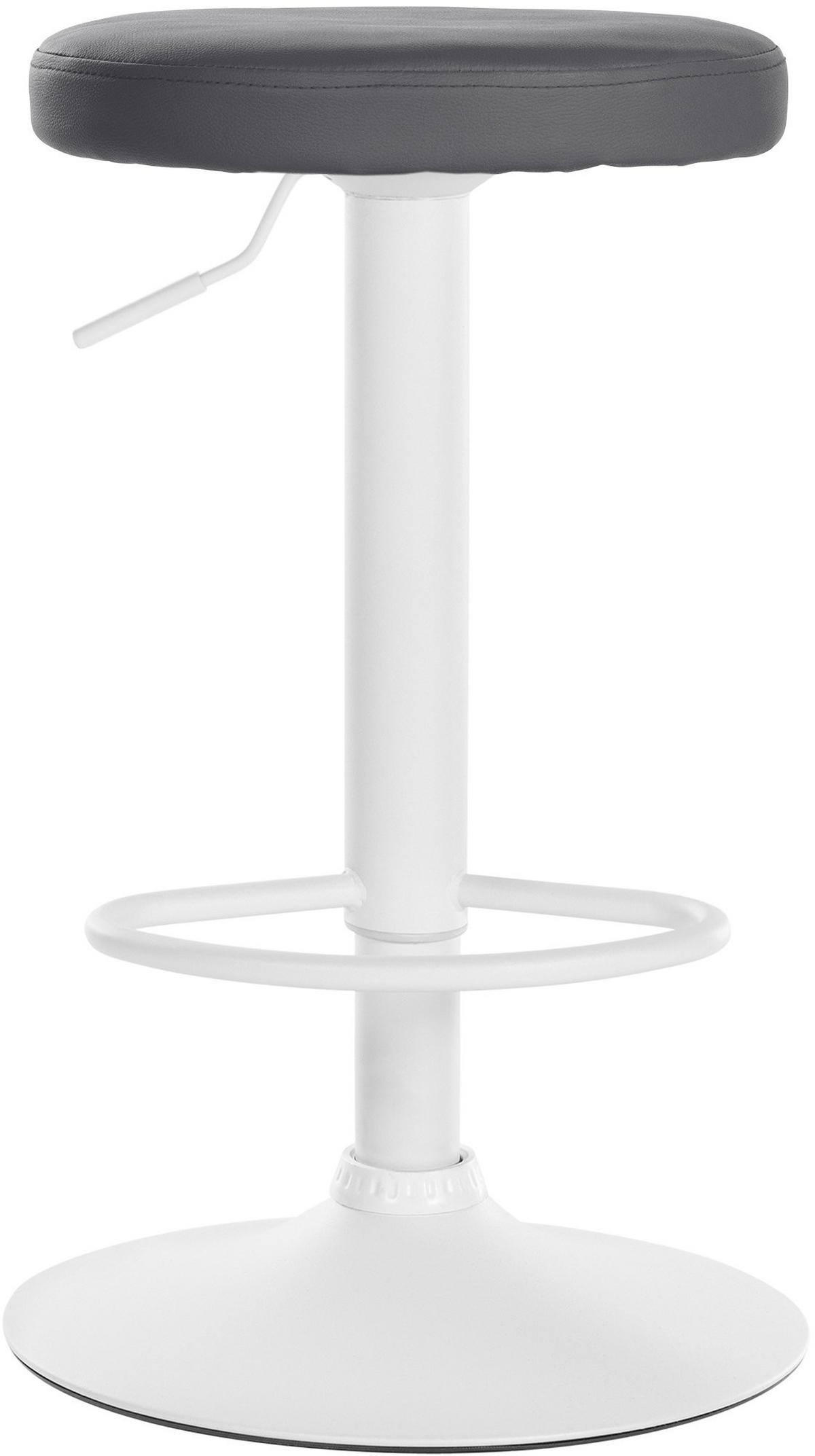 BARHOCKER Ponte 60-81 cm Grau - Grau, Leder (38.5/60/38.5cm) - furnicato